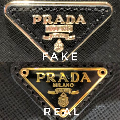 authentic prada logo vs fake|how to authenticate prada bag.